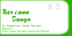 mariann danyo business card